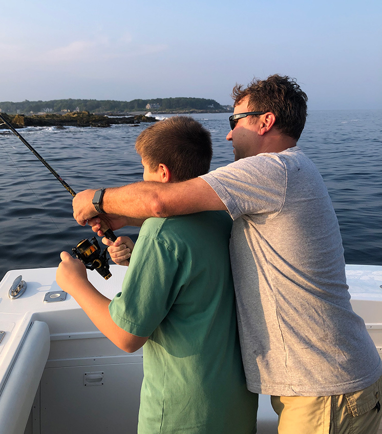Father and Son - Maine Ocean Sea Fishing