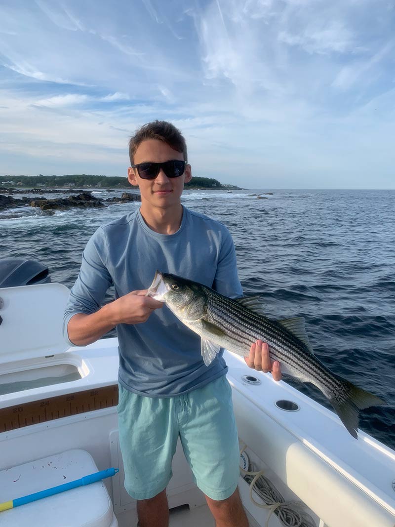 Striper fishing in Maine by Relentless Pursuit Fishing Charters
